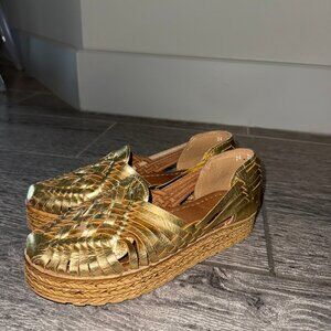 Gold Mexican Platform Shoes